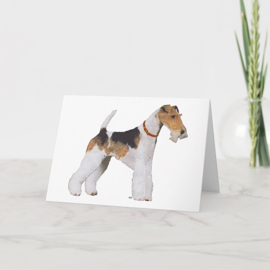 Draht-Foxterrier Karte (Vorderseite)