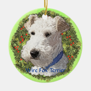 Draht-Foxterrier-Kunst Keramik Ornament