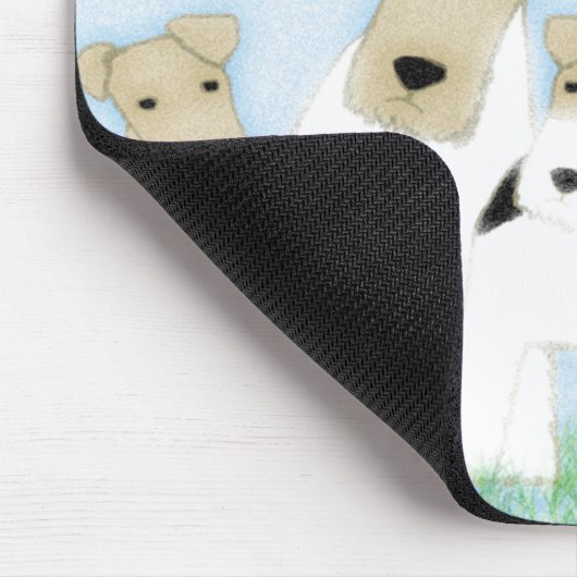 Draht-Foxterrier mousepad (Ecke)