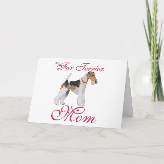 Draht-Foxterrier Muttertag Karte (Vorderseite)