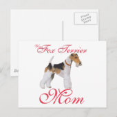 Draht-Foxterrier Muttertag Postkarte (Vorne/Hinten)