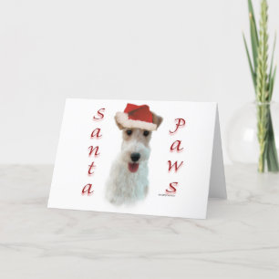 Draht-Foxterrier-Sankt-Tatzen Feiertagskarte