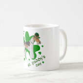 Draht-Foxterrier St. Patricks Tag Kaffeetasse (VorderseiteRechts)