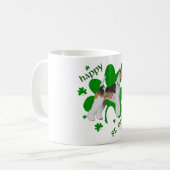 Draht-Foxterrier St. Patricks Tag Kaffeetasse (Vorderseite Links)
