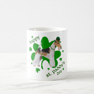 Draht-Foxterrier St. Patricks Tag Kaffeetasse