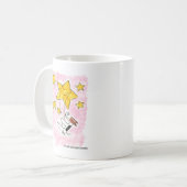 Draht-Foxterrier swingin auf einem Stern Kaffeetasse (Vorderseite Links)