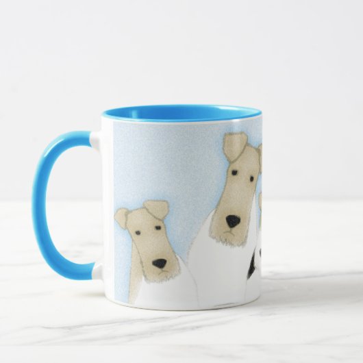 Draht-Foxterrier Tasse (Links)