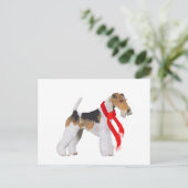 Draht-Foxterrier Weihnachten (Stehend Vorderseite)