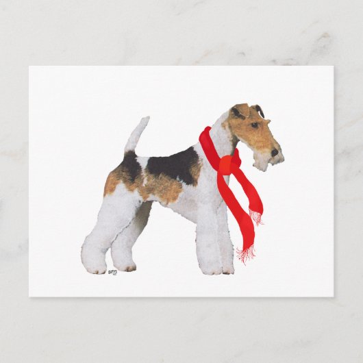 Draht-Foxterrier Weihnachten (Vorderseite)