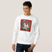 Draht-Foxterrier-Weihnachten Sweatshirt (Vorne ganz)
