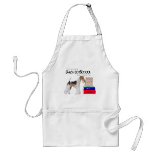 Draht-Foxterrier Zurück zur Schule Schürze