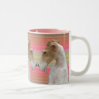 Draht-Foxterrier Zweifarbige Tasse