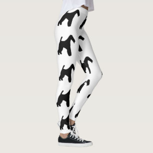 Draht-Foxterriersiloschwarzes Leggings