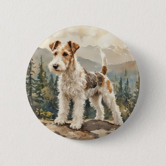 Draht-Fuchs-Terrier Button (Vorderseite)