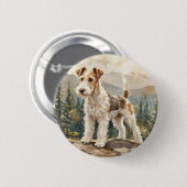 Draht-Fuchs-Terrier Button (Vorne & Hinten)