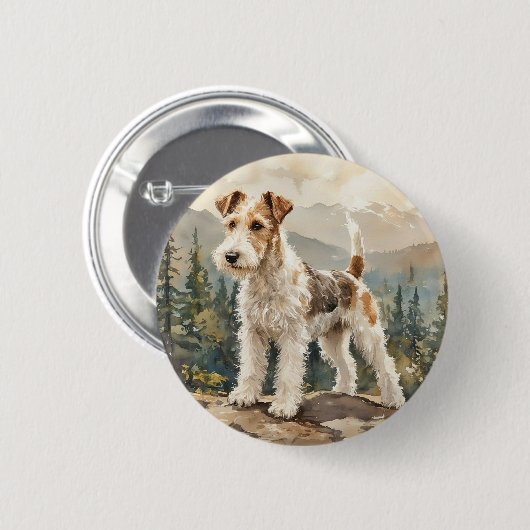 Draht-Fuchs-Terrier Button (Vorne & Hinten)