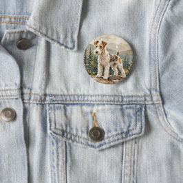 Draht-Fuchs-Terrier Button