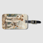 Draht-Fuchs-Terrier Gepäckanhänger (Vorderseite (Horizontal))
