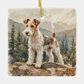 Draht-Fuchs-Terrier Keramikornament (Vorderseite)