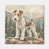 Draht-Fuchs-Terrier Magnet (Vorne)