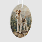 Draht-Fuchs-Terrier Ornament (Vorderseite)