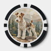 Draht-Fuchs-Terrier Pokerchips (Vorderseite)