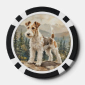 Draht-Fuchs-Terrier Pokerchips (Rückseite)