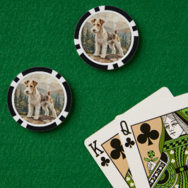 Draht-Fuchs-Terrier Pokerchips