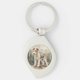 Draht-Fuchs-Terrier Schlüsselanhänger