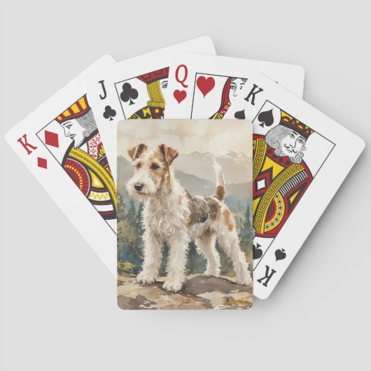 Draht-Fuchs-Terrier Spielkarten (Rückseite)