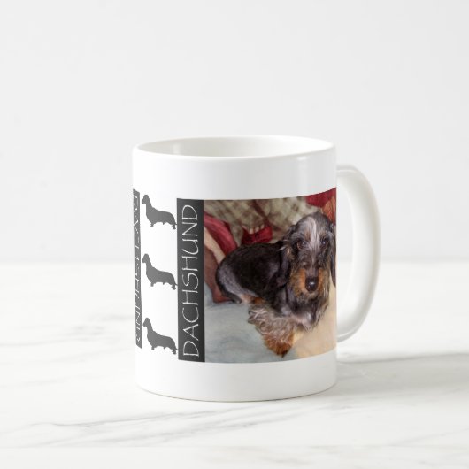 Draht-Haar-Dackel-Kaffee-Tasse Kaffeetasse (VorderseiteRechts)