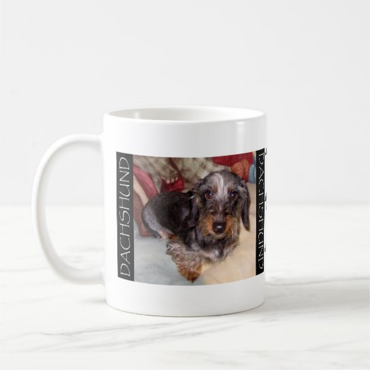 Draht-Haar-Dackel-Kaffee-Tasse Kaffeetasse (Links)