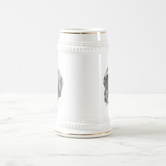 Draht-Haarige Dackel Bierglas (Mittel)