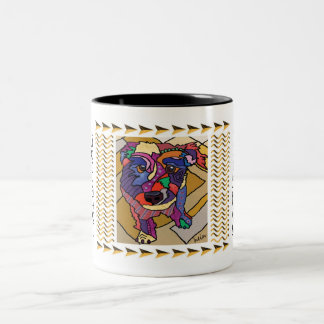 Draht-haariger Jack-Russell-Terrier Zweifarbige Tasse