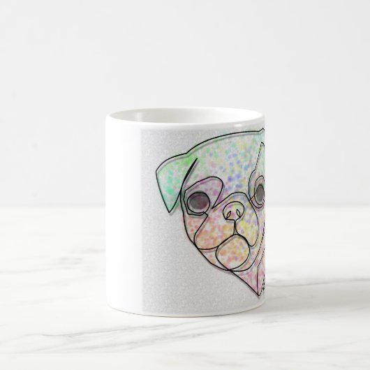 Draht-Mops Kaffeetasse (Mittel)