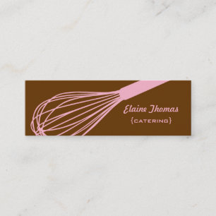 Draht wischen Catering-Karten-Rosa u. Schokolade Mini Visitenkarte