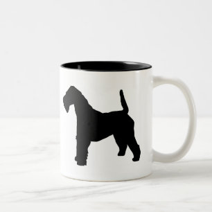 Drahtbehaarte Fox-Terrier-Tasse Zweifarbige Tasse