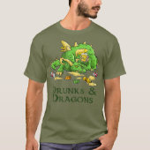 Drähte und Drachen Funny DM Dice Beer Tabletop T-Shirt (Vorderseite)