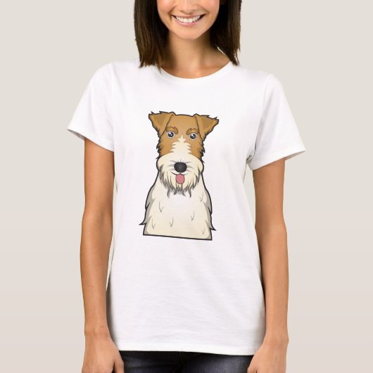 Drahtfox-Terrier-Cartoon T-Shirt (Vorderseite)