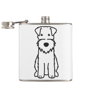 Drahtfox-Terrier-HundeCartoon Flachmann