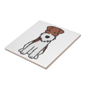 Drahtfox-Terrier-HundeCartoon Fliese (Seite)