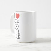 Drahtfox-Terrier-HundeCartoon Kaffeetasse (Vorderseite Links)