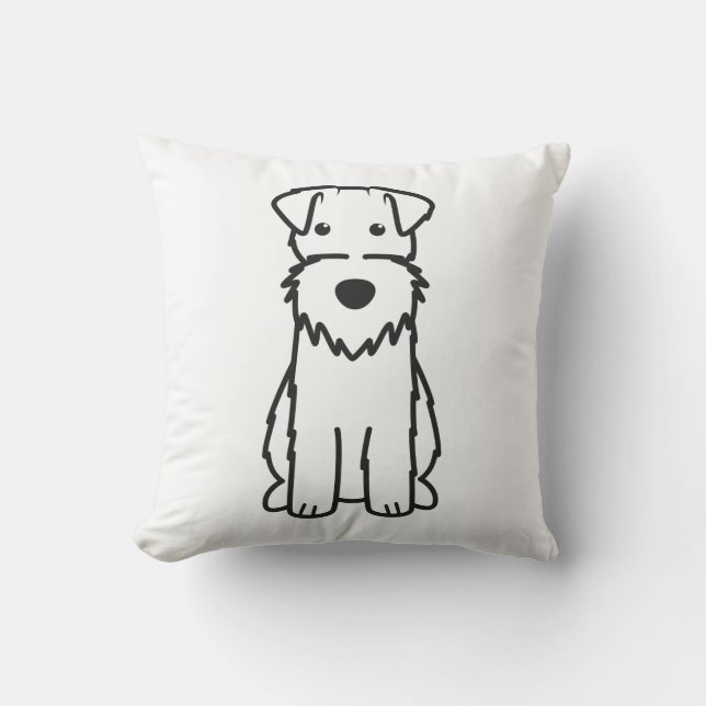Drahtfox-Terrier-HundeCartoon Kissen (Vorderseite)