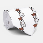Drahtfox-Terrier-HundeCartoon Krawatte (Gerollt)