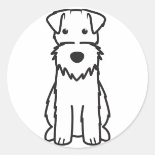 Drahtfox-Terrier-HundeCartoon Runder Aufkleber