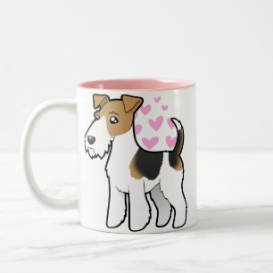 Drahtfox-Terrier-Liebe Zweifarbige Tasse