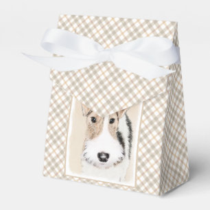 Drahtfox-Terrier-Malerei - niedliche ursprünglich Geschenkschachtel