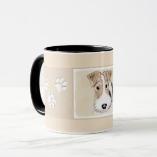 Drahtfox-Terrier-Malerei - niedliche ursprünglich Tasse