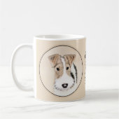 Drahtfox-Terrier-Malerei - niedliche ursprüngliche Kaffeetasse (Links)