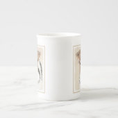 Drahtfox-Terrier-Malerei - niedliche ursprüngliche Porzellantasse (Vorderseite)